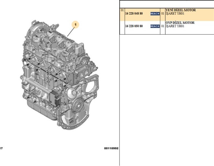 KOMPLE MOTOR DV5RC 96KW
