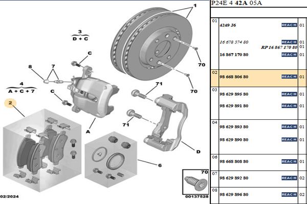 FREN BALATASI ON PEUGEOT P208 P2008 23-